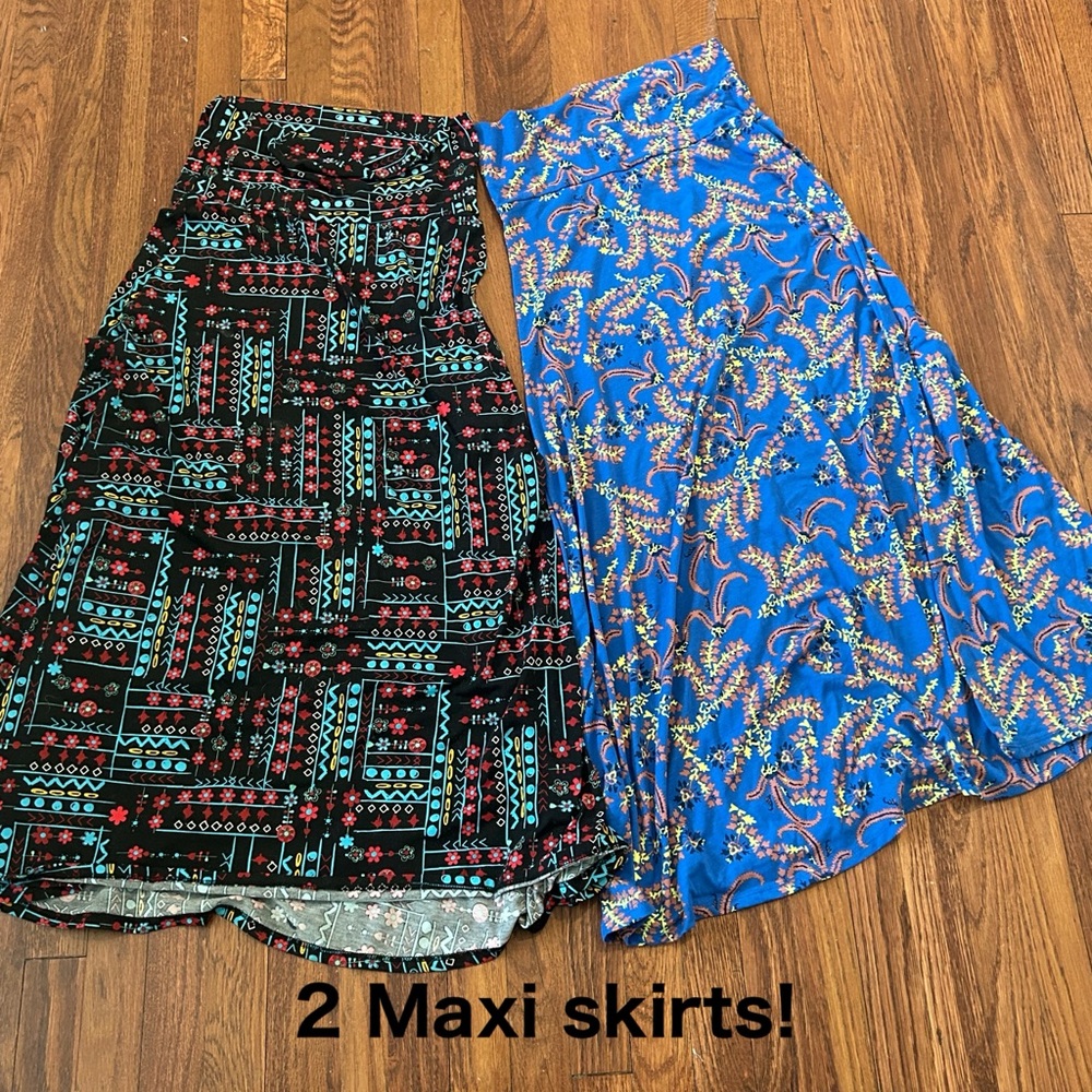 50% off Sale‼️ Labor Day 🇺🇸 must be bundled 2 LuLaRoe Maxi Skirts - Medium